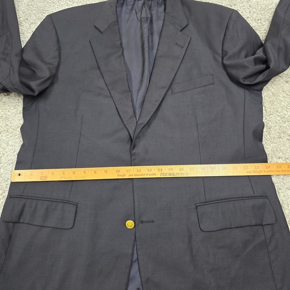 Brooks Brothers Country Club Blazer 46L Blue Loro Piana 120s Gold Buttons Wool‎ - Picture 13 of 16